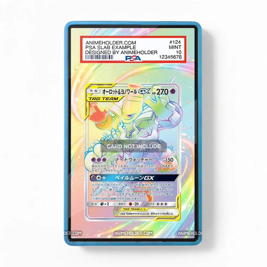 Rowlet & Alolan Exeggutor GX 213-173 HR Tag All Stars Pokemon Cards Custom Art Display Cases - PSA Slab Case - Front View