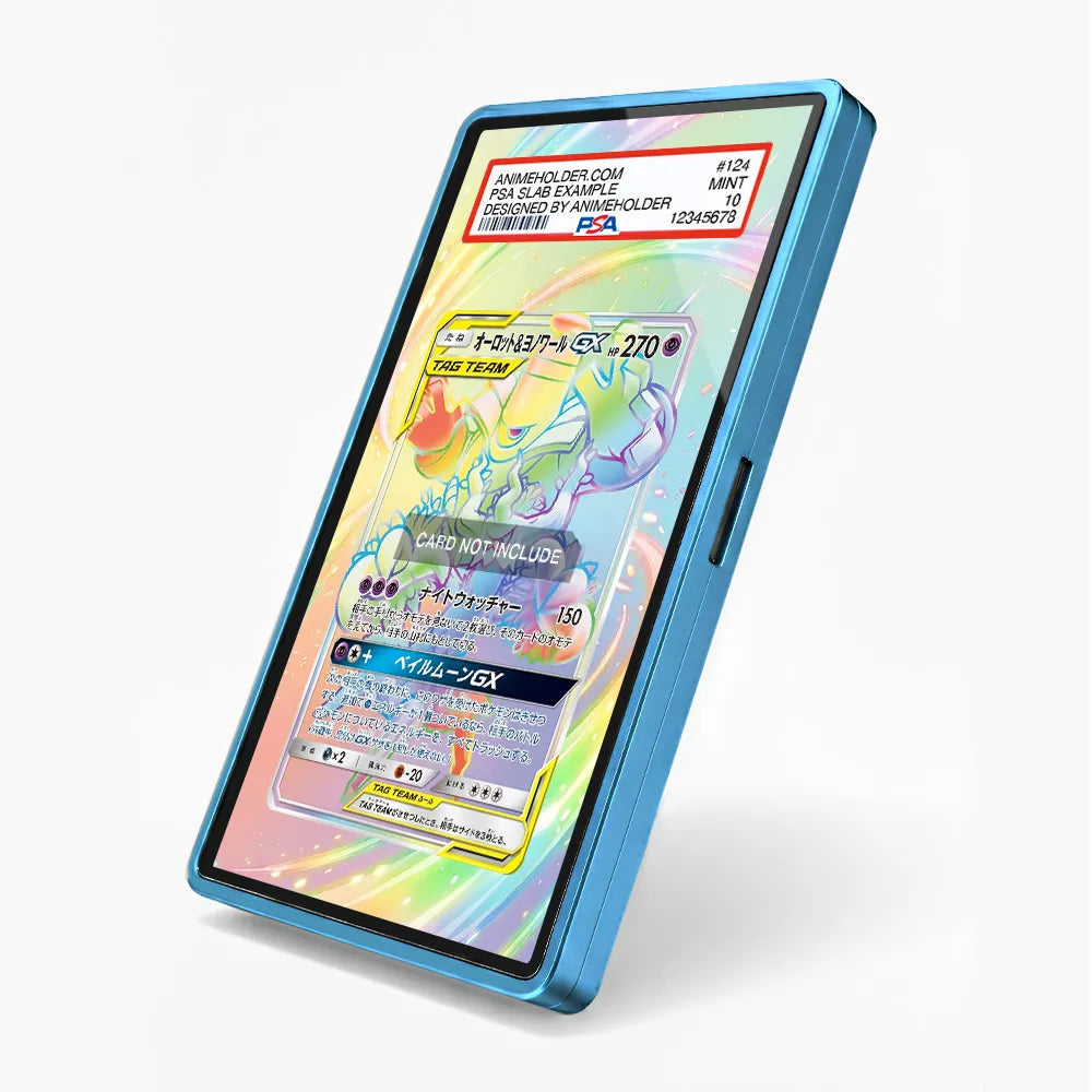 Rowlet & Alolan Exeggutor GX 213-173 HR Tag All Stars Pokemon Cards Custom Art Display Cases - PSA Slab Case - Side View