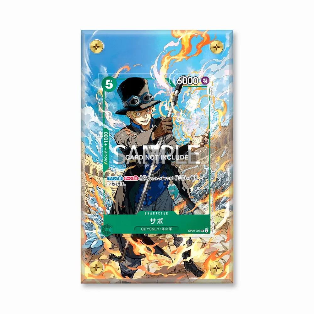 Sabo OP09-027 One Piece Extended Art Display Cases - Screws Case - Front View