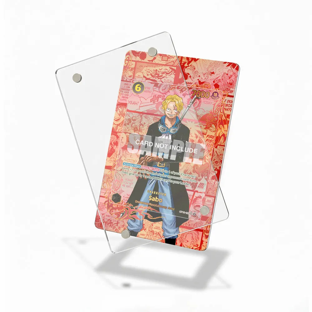 Sabo OP13-120 Red Manga OP13-Carrying On His Will Extended Art Display Cases - Magnetic Case - Detail View