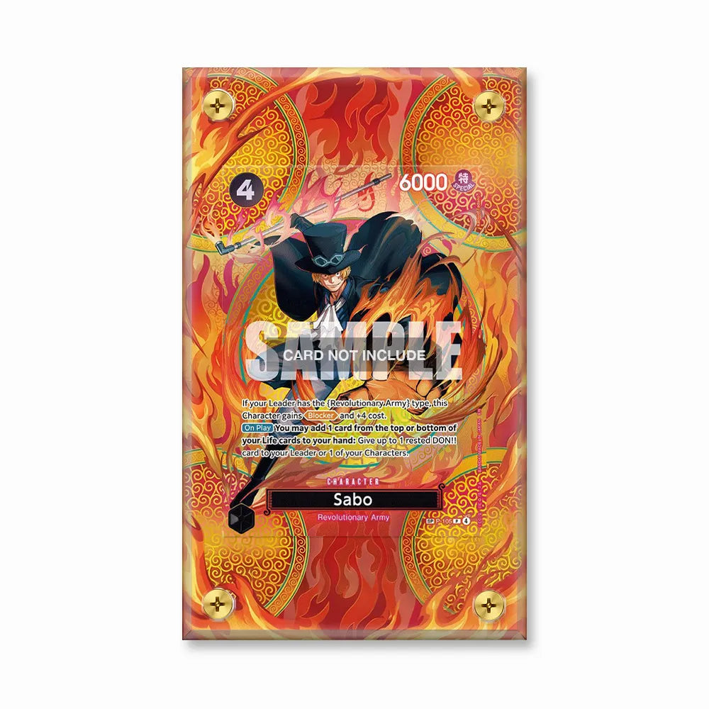Sabo P-105 Adventure on Kami's Island Pokemon Cards Extended Art Display Cases - Screws Case - Front View