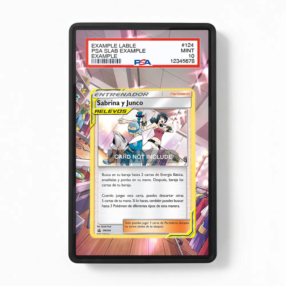 Sabrina & Brycen SM246 Cosmic Eclipse Promo Extended Art Display Cases - PSA Slab Case - Front View