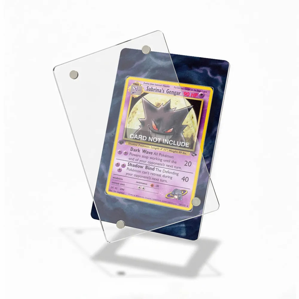 Sabrina's Gengar 29-132 Rare Gym Challenge Pokemon Cards Custom Art Display Cases - Magnetic Case - Detail View