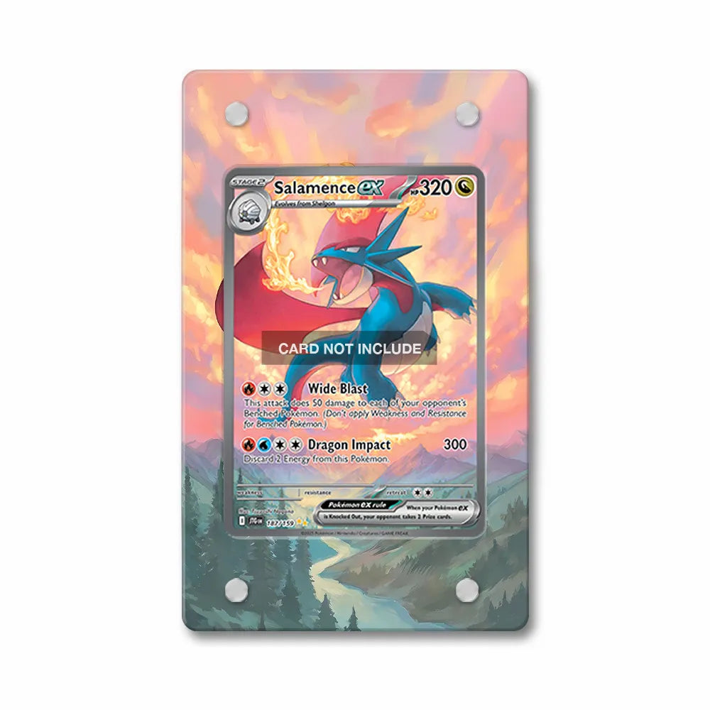 Salamence ex 187-159 SIR SAR Journey Together Extended Art Display Cases - Magnetic Case - Front View