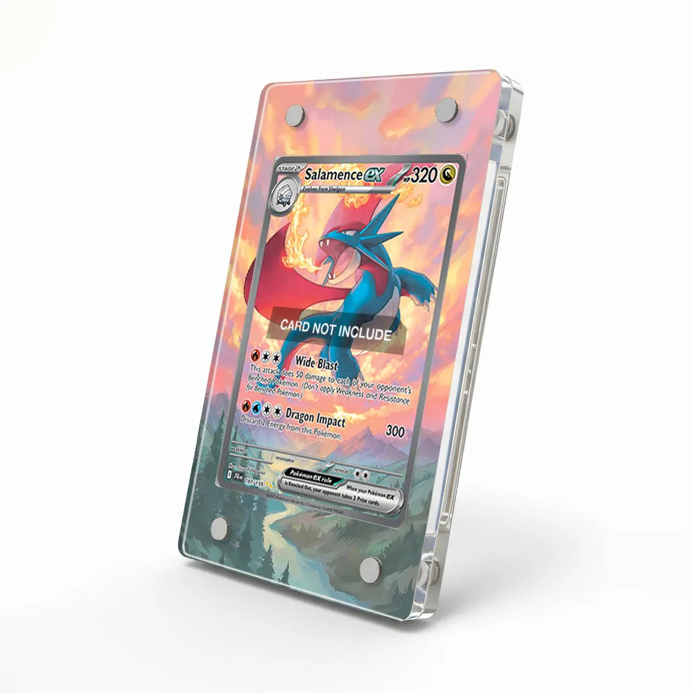Salamence ex 187-159 SIR SAR Journey Together Extended Art Display Cases - Magnetic Case - Side View