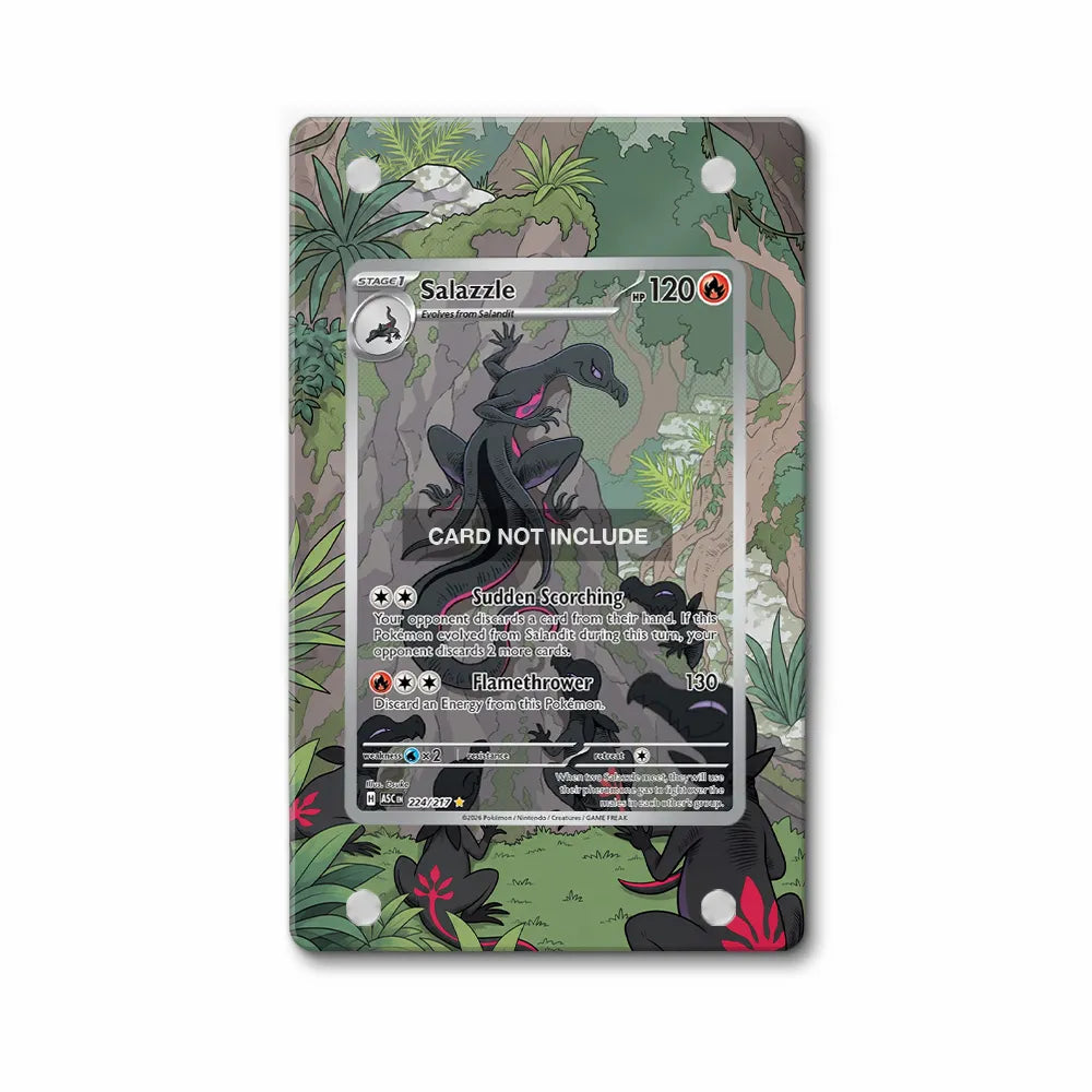 Salazzle 224-217 Ascended Heroes Pokemon Cards Extended Art Display Cases - Magnetic Case - Front View
