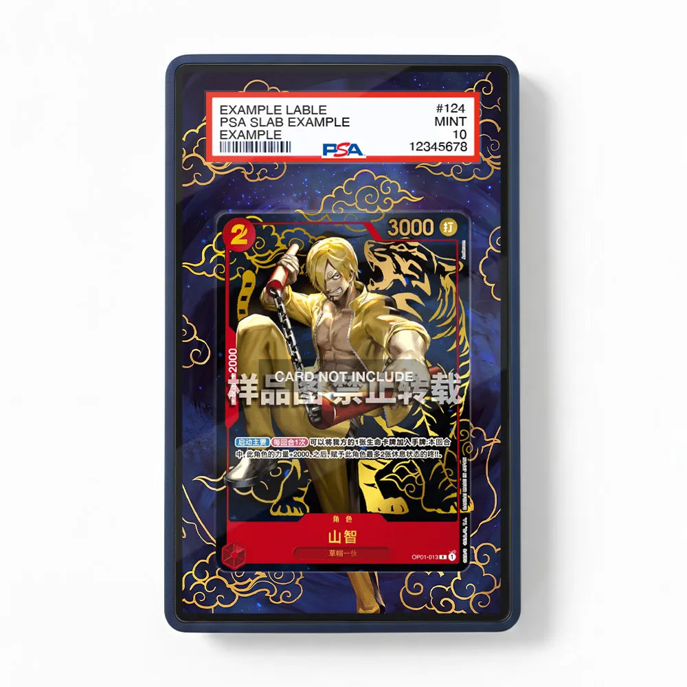 Sanji 013 1st Anniversary Set Extended Art Display Cases - PSA Slab Case - Front View