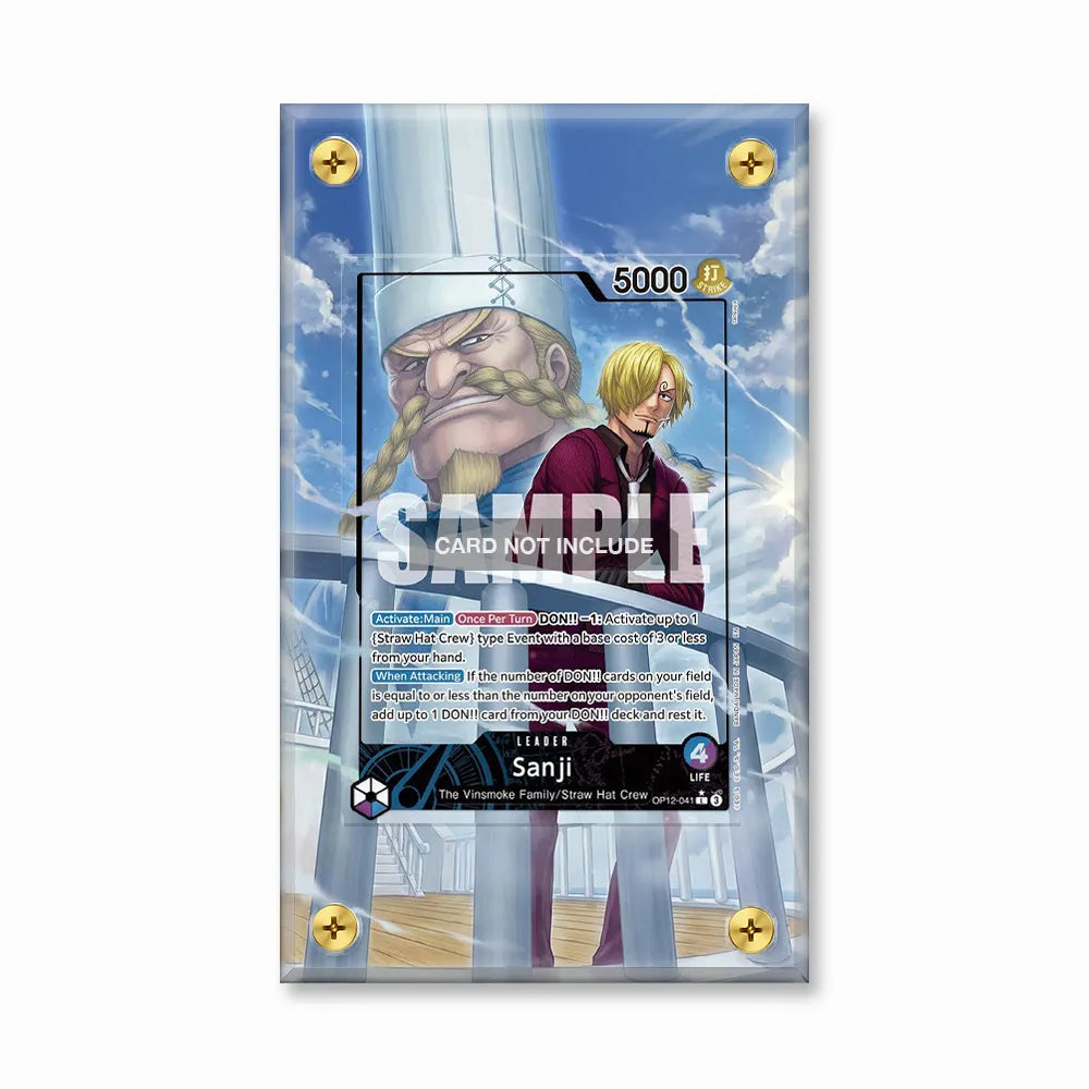 Sanji OP12-041 Opus 12 One Piece Cards Custom Art Display Cases - Screws Case - Front View