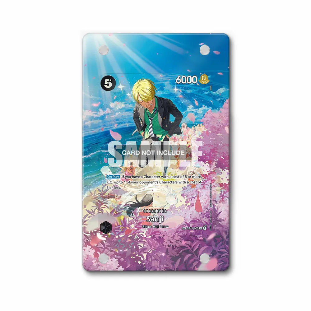 Sanji ST14-003 SR Royal Blood One Piece Cards Extended Art Display Cases - Magnetic Case - Front View