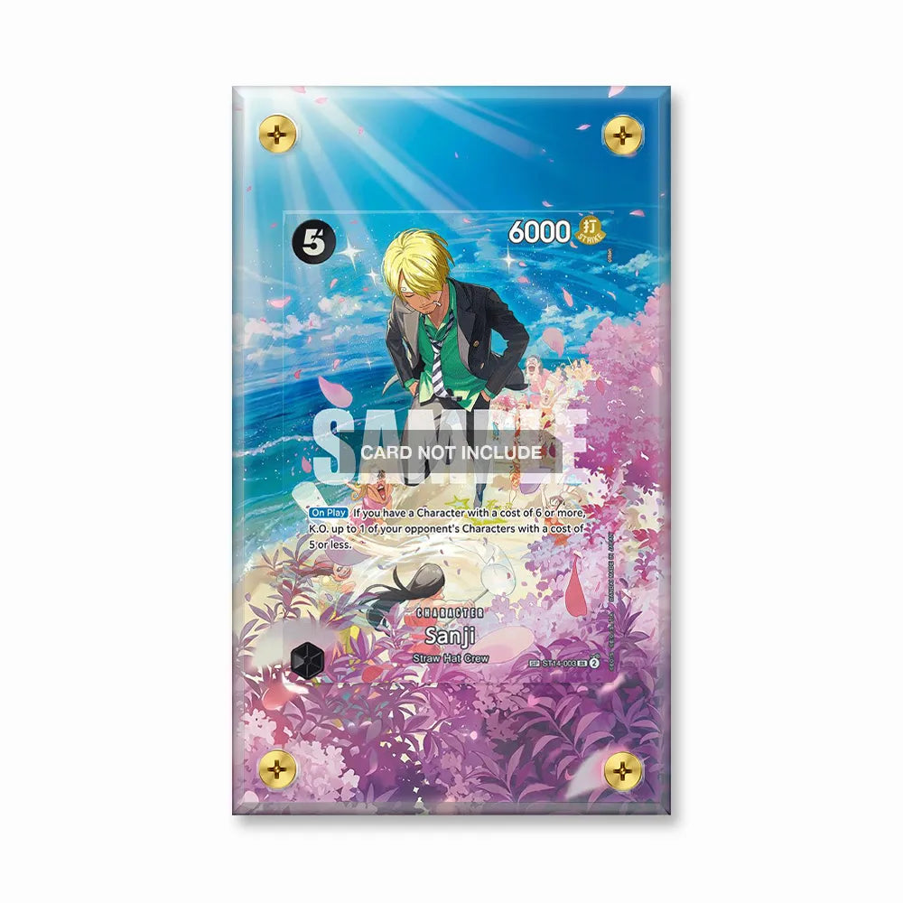 Sanji ST14-003 SR Royal Blood One Piece Cards Extended Art Display Cases - Screws Case - Front View