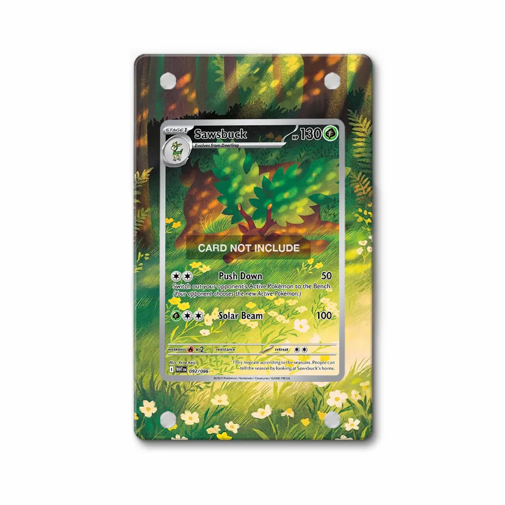 Sawsbuck 092-086 White Flame Pokemon Cards Extended Art Display Cases - PSA Slab Case - Front View