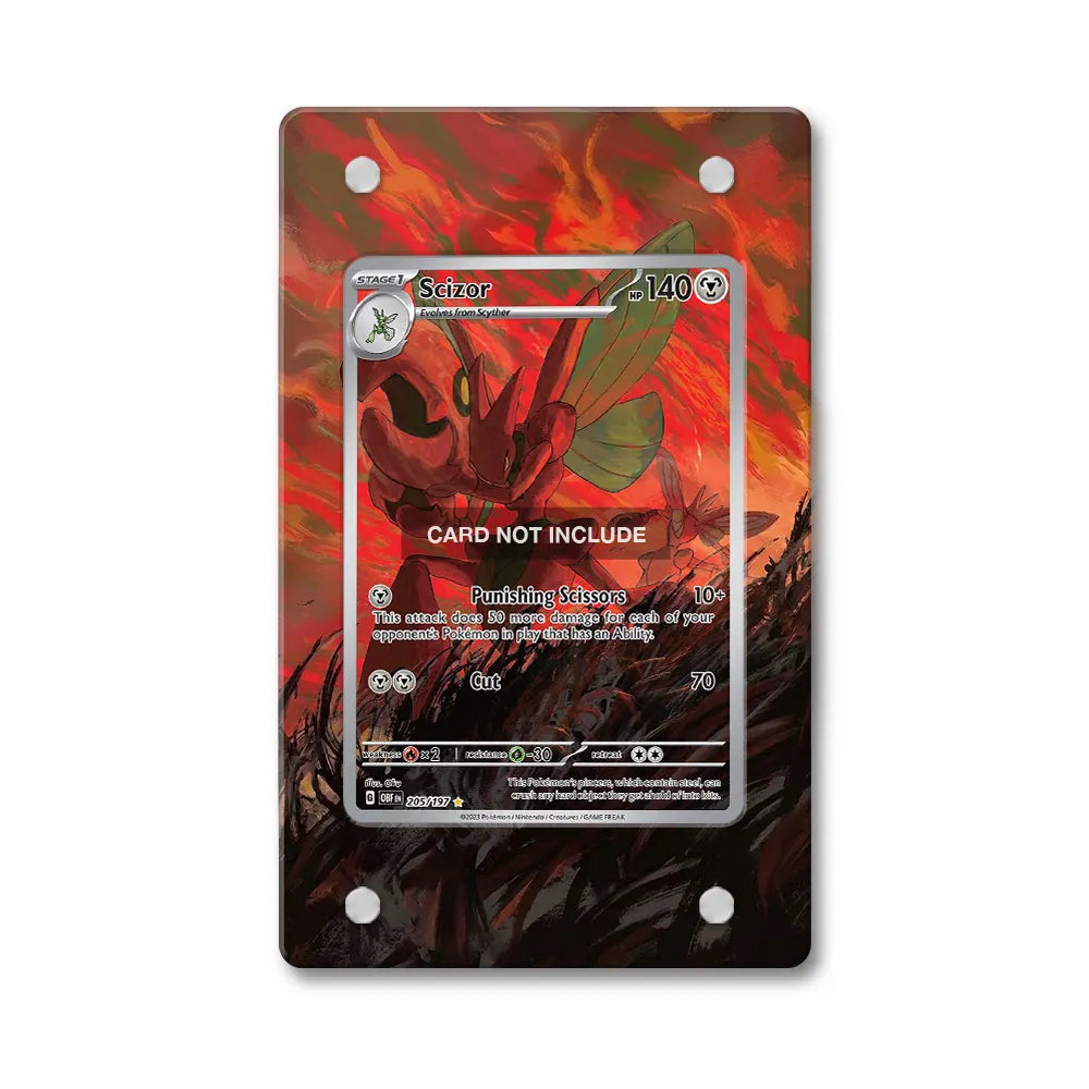 Scizor 003-027 Darkness Ablaze Extended Art Display Cases - Magnetic Case - Front View
