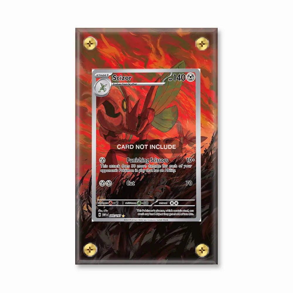 Scizor 003-027 Darkness Ablaze Extended Art Display Cases - Screws Case - Front View