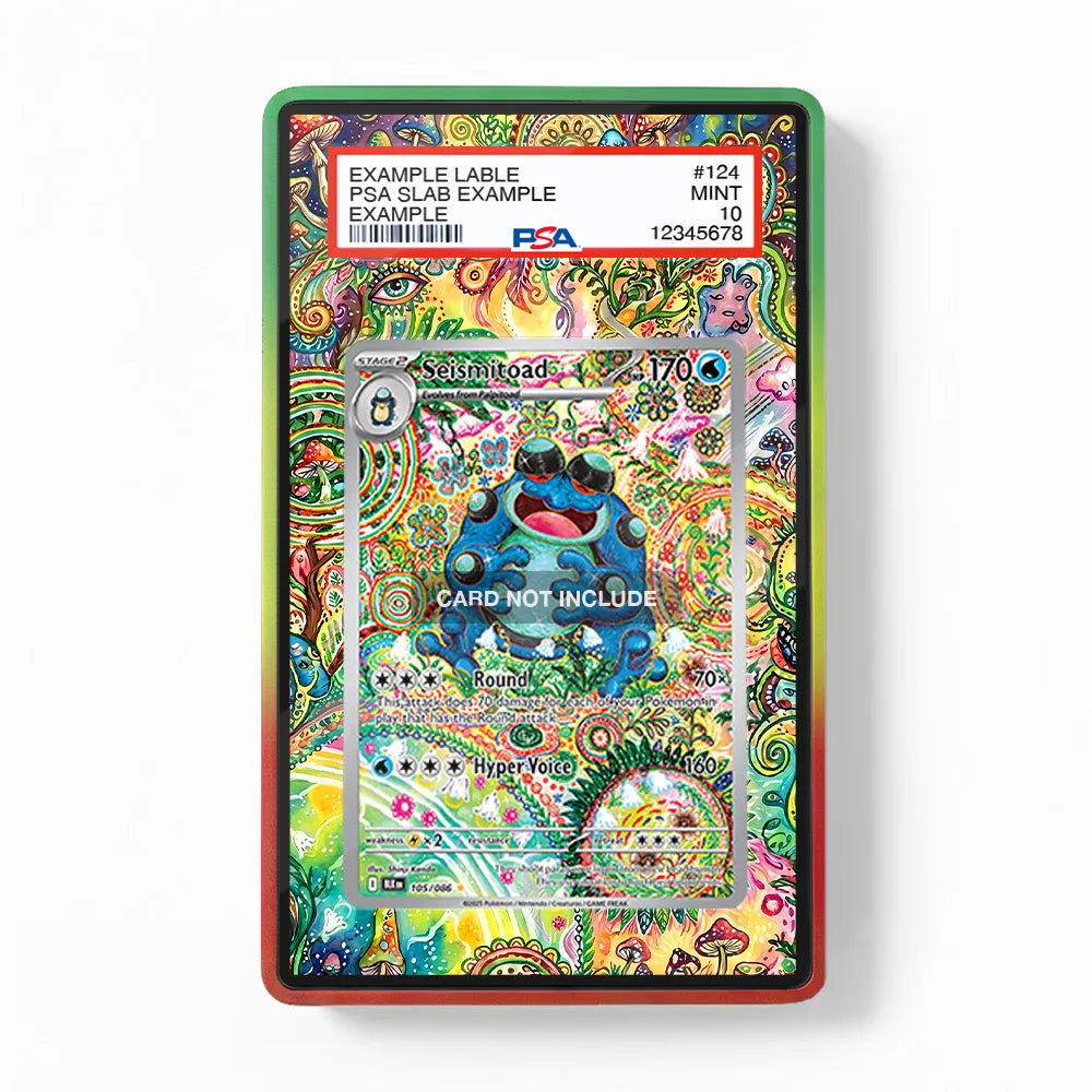 Seismitoad 105-086 IR AR Black Bolt Extended Art Display Cases - PSA Slab Case - Front View