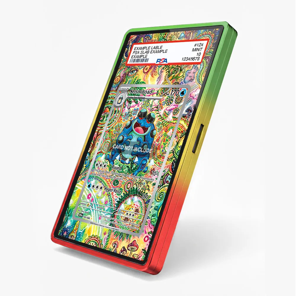 Seismitoad 105-086 IR AR Black Bolt Extended Art Display Cases - PSA Slab Case - Side View