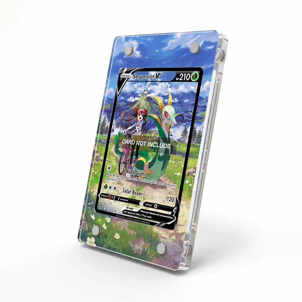 Serperior V TG13 Trainer Gallery Silver Tempest Extended Art Display Cases - Magnetic Case - Side View