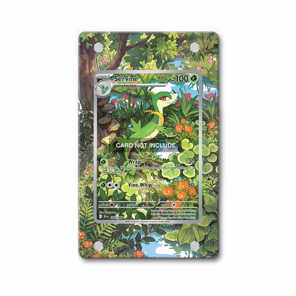 Servine 088-086 Black Bolt Pokemon Cards Extended Art Display Cases - Magnetic Case - Front View