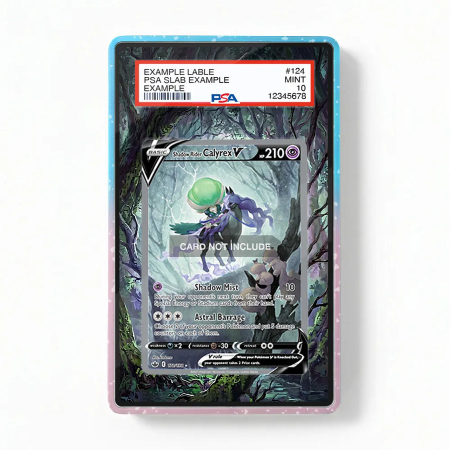 Shadow Rider Calyrex V 172-198 SIR SAR Extended Art Display Cases - PSA Slab Case - Front View