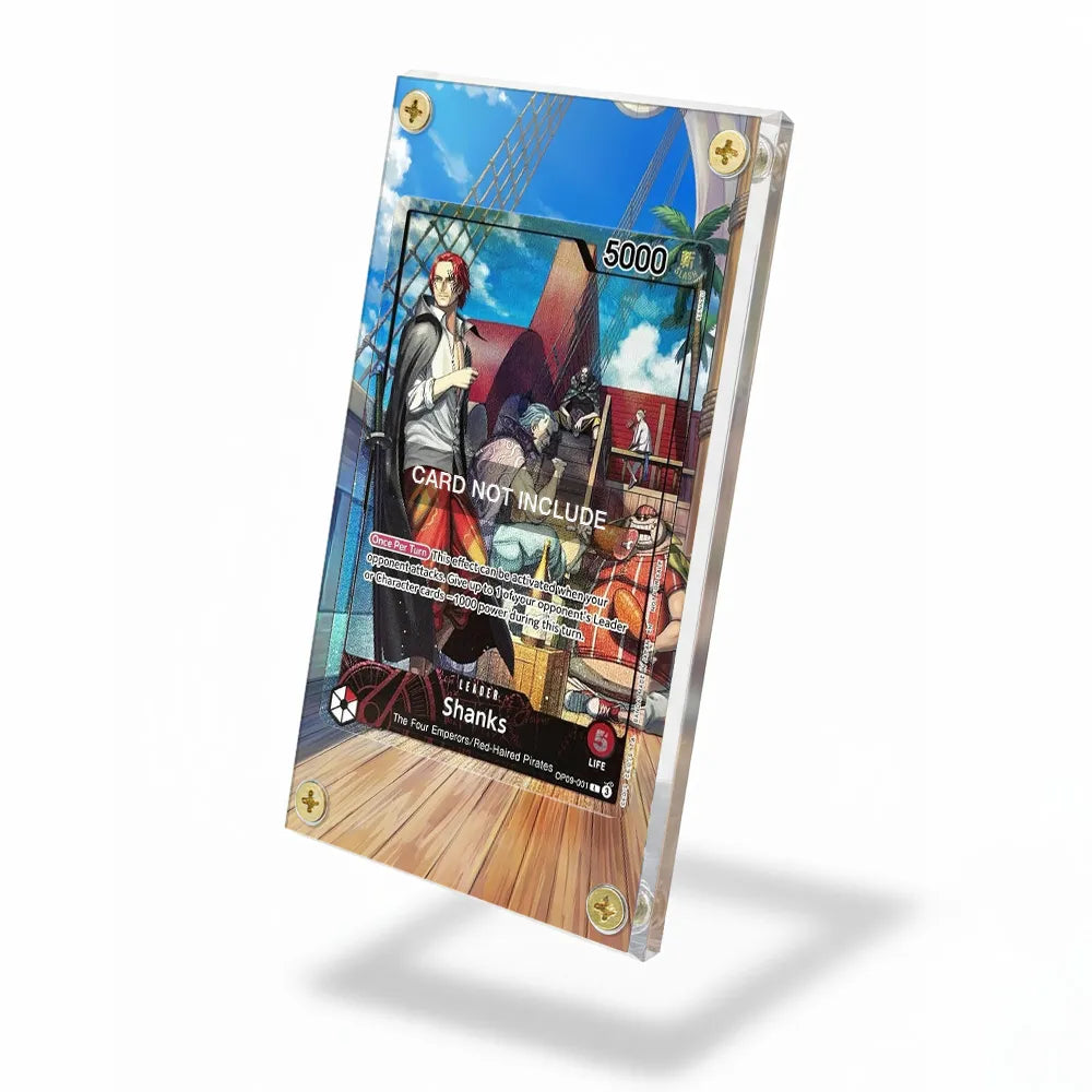 Shanks OP09-001 Magazine Exclusive One Piece Cards Custom Art Display Cases - Screws Case - Side View