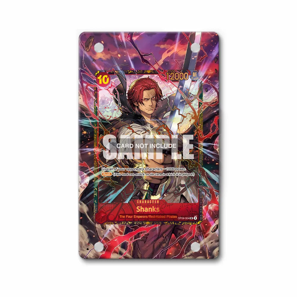 Shanks OP09-004 Championship 25-26 Offline Regionals One Piece Cards Extended Art Display Cases - PSA Slab Case - Front View