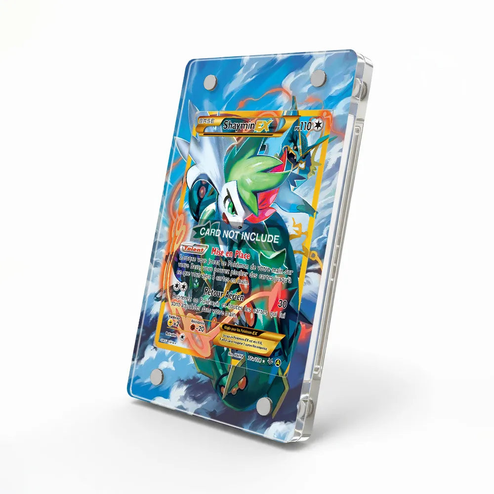 Shaymin EX 77a-108 Ultra Rare Roaring Skies Extended Art Display Cases - Magnetic Case - Side View