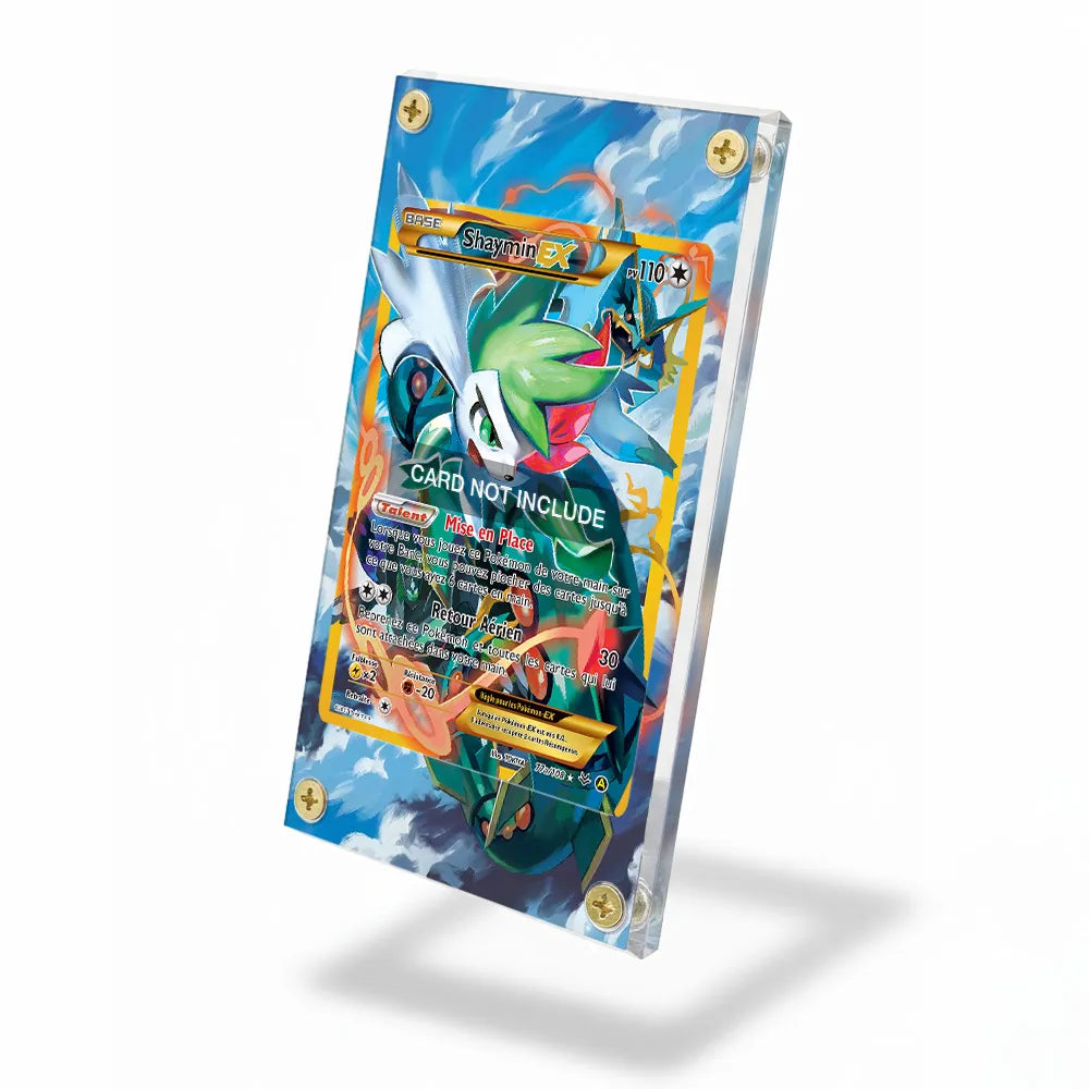 Shaymin EX 77a-108 Ultra Rare Roaring Skies Extended Art Display Cases - Screws Case - Side View