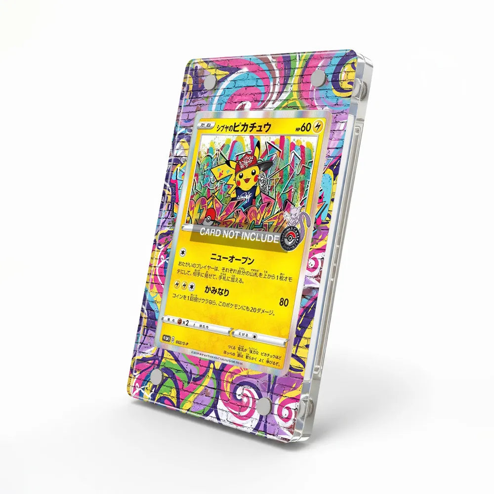 Shibuya Pikachu 002-S-P Promo Extended Art Display Cases - Magnetic Case - Side View