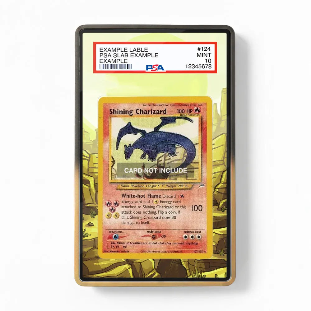 Shining Charizard 107105 Neo Destiny Extended Art Display Cases - PSA Slab Case - Front View