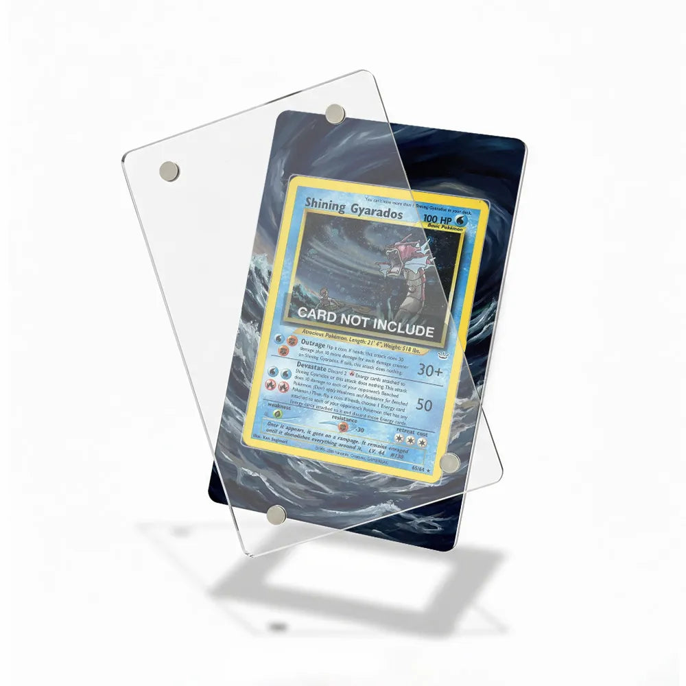 Shining Gyarados 65-64 Secret Rare Neo Revelation Extended Art Display Cases - Magnetic Case - Detail View