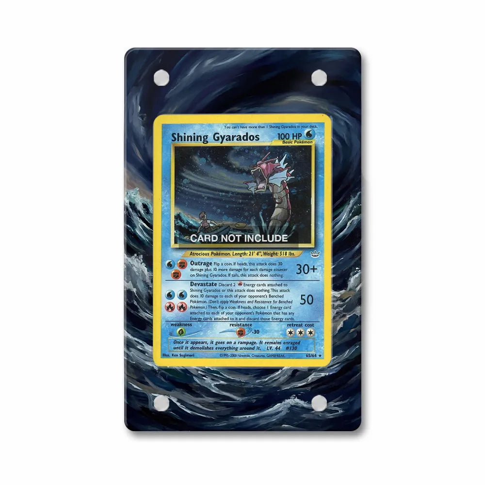 Shining Gyarados 65-64 Secret Rare Neo Revelation Extended Art Display Cases - PSA Slab Case - Front View