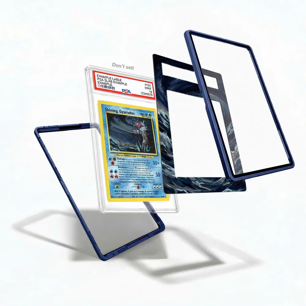 Shining Gyarados 65-64 Secret Rare Neo Revelation Extended Art Display Cases - PSA Slab Case - Detail View