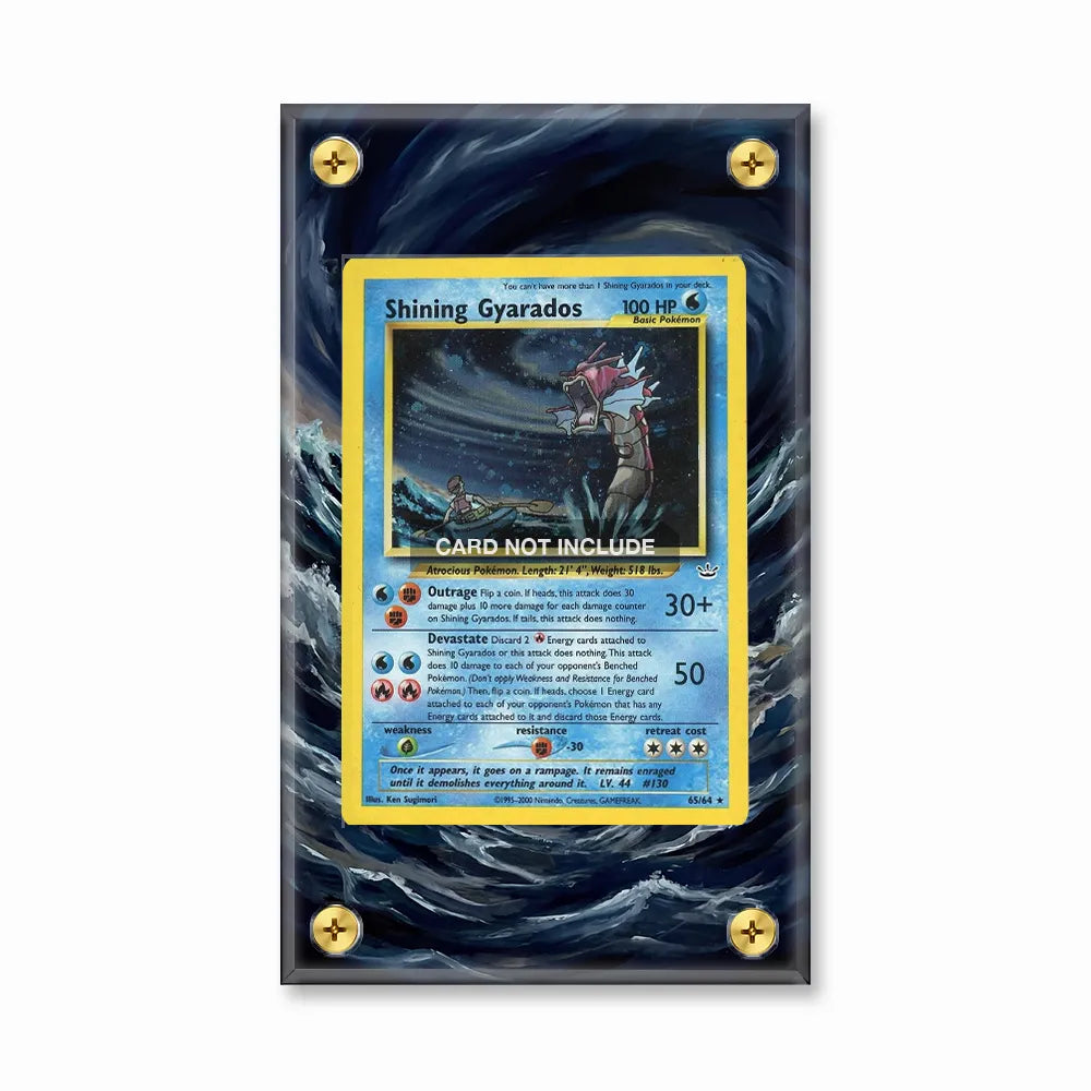 Shining Gyarados 65-64 Secret Rare Neo Revelation Extended Art Display Cases - Screws Case - Front View