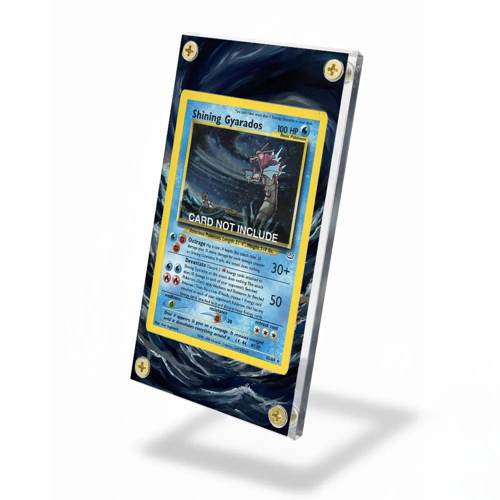 Shining Gyarados 65-64 Secret Rare Neo Revelation Extended Art Display Cases - Screws Case - Side View