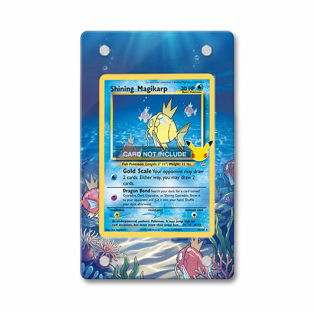 Shining Magikarp 66-102 25th Anniversary Celebrations Extended Art Display Cases - Magnetic Case - Front View