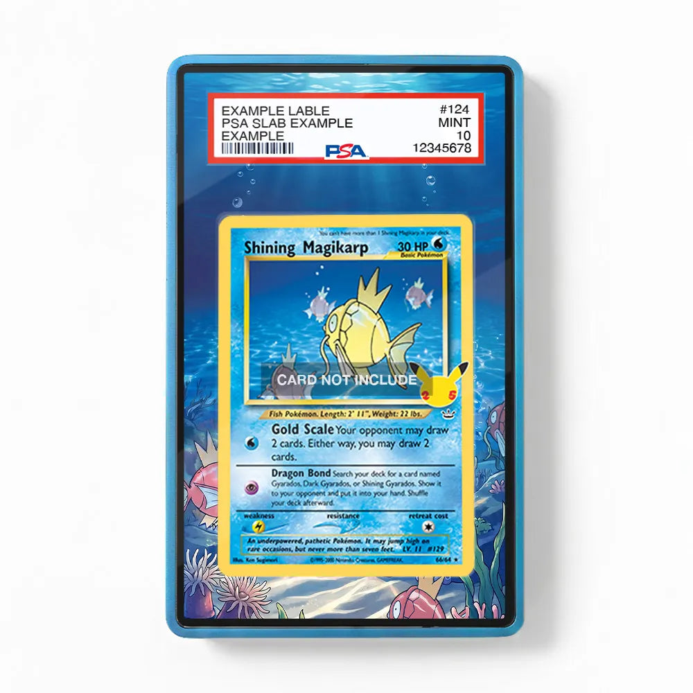 Shining Magikarp 66-102 25th Anniversary Celebrations Extended Art Display Cases - PSA Slab Case - Front View