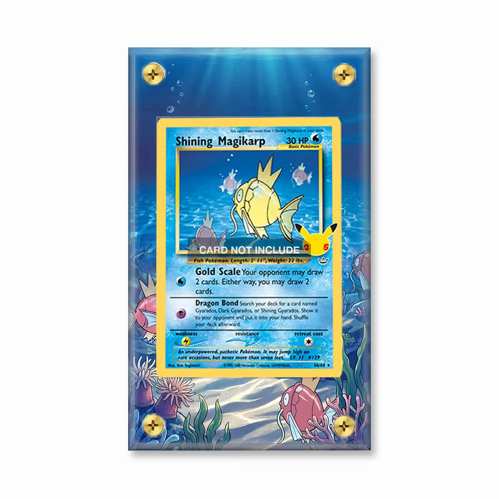 Shining Magikarp 66-102 25th Anniversary Celebrations Extended Art Display Cases - Screws Case - Front View