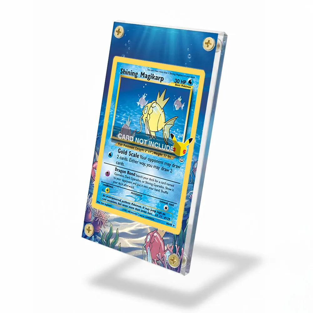 Shining Magikarp 66-102 25th Anniversary Celebrations Extended Art Display Cases - Screws Case - Side View