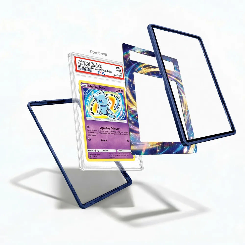 Shining Mew 40-73 Shining Legends Pokemon Cards Custom Art Display Cases - PSA Slab Case - Detail View