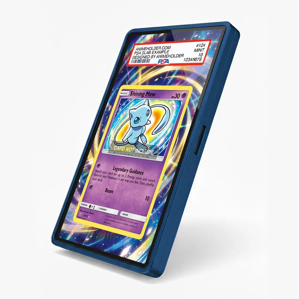 Shining Mew 40-73 Shining Legends Pokemon Cards Custom Art Display Cases - PSA Slab Case - Side View