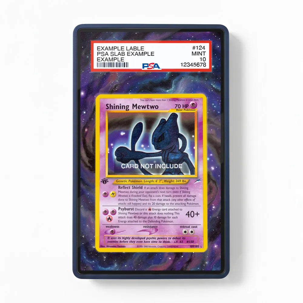 Shining Mewtwo 109-105 Neo Destiny Extended Art Display Cases - PSA Slab Case - Front View