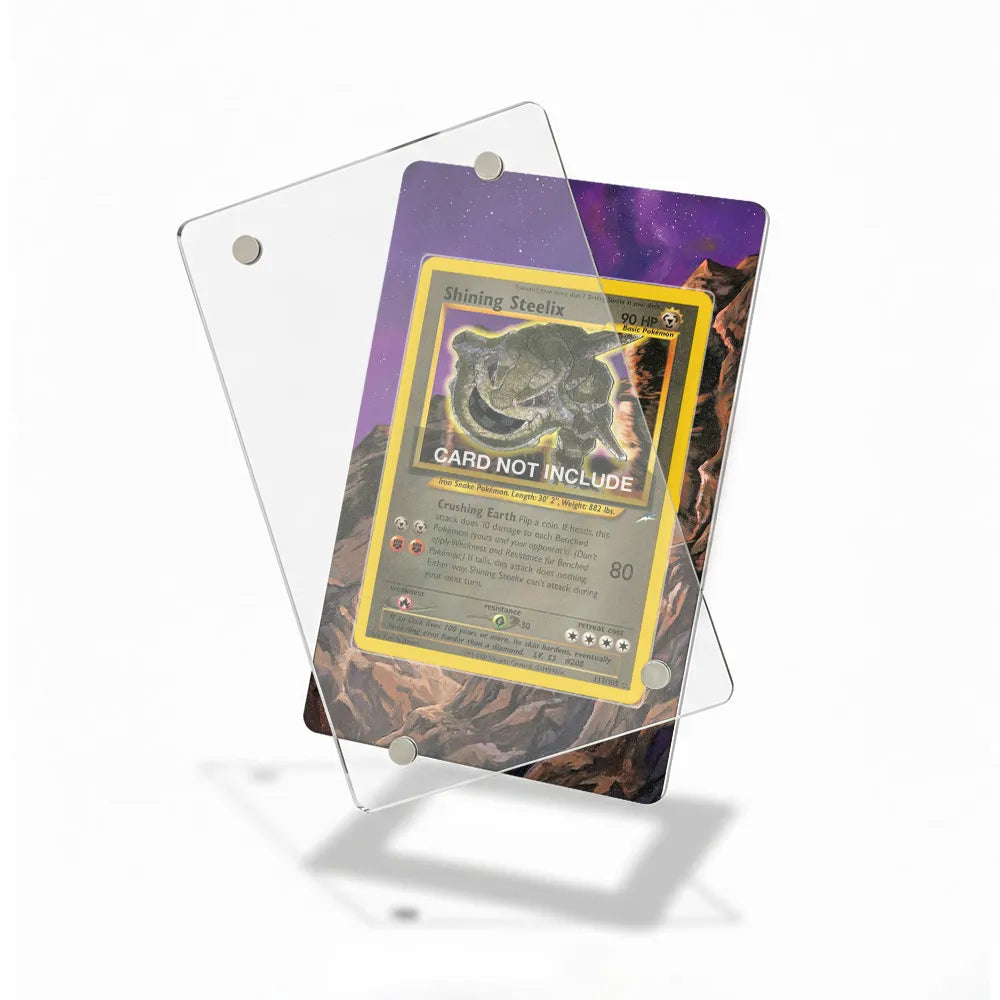 Shining Steelix 112-105 Secret Rare Neo Destiny Extended Art Display Cases - Magnetic Case - Detail View