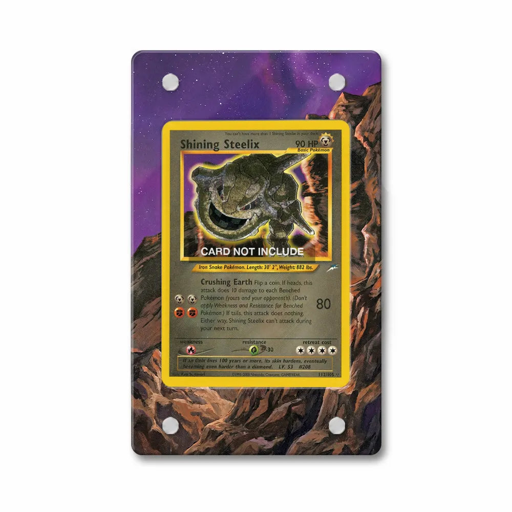 Shining Steelix 112-105 Secret Rare Neo Destiny Extended Art Display Cases - PSA Slab Case - Front View