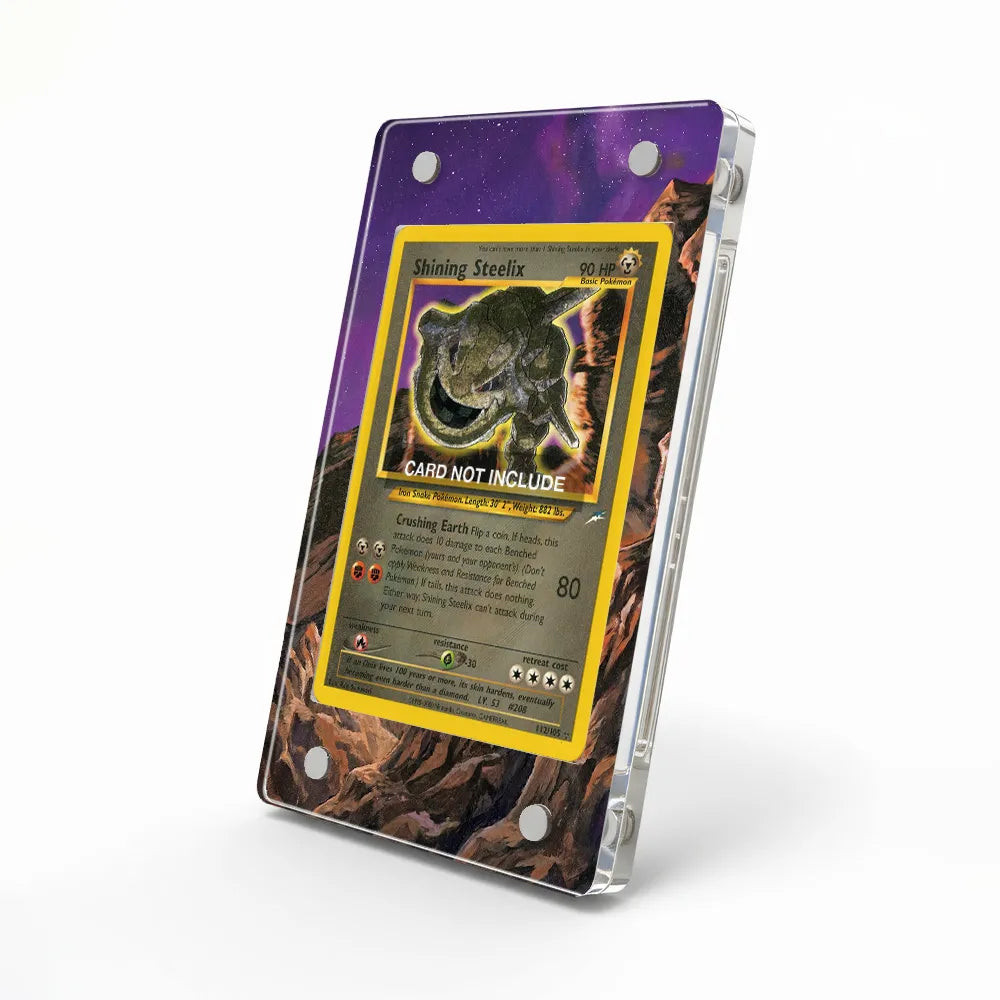 Shining Steelix 112-105 Secret Rare Neo Destiny Extended Art Display Cases - Magnetic Case - Side View