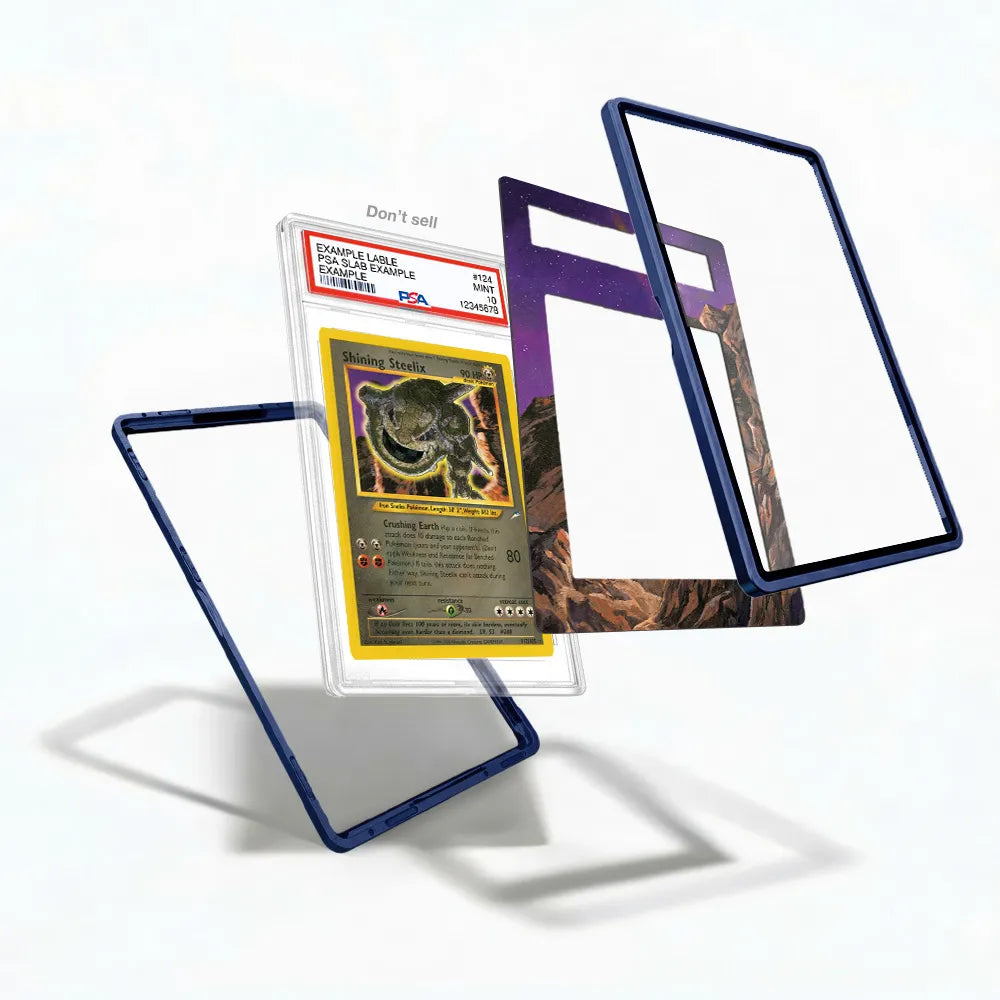 Shining Steelix 112-105 Secret Rare Neo Destiny Extended Art Display Cases - PSA Slab Case - Detail View
