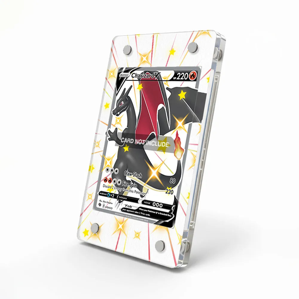 Shiny Charizard V 079-073 SR Champion's Path Extended Art Display Cases - Magnetic Case - Side View