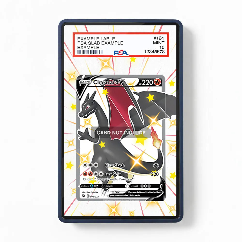 Shiny Charizard V 079-073 SR Champion's Path Extended Art Display Cases - PSA Slab Case - Front View