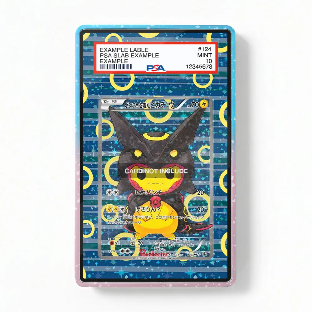 Shiny Rayquaza Pikachu 231 XY-P Promo JP Extended Art Display Cases - PSA Slab Case - Front View
