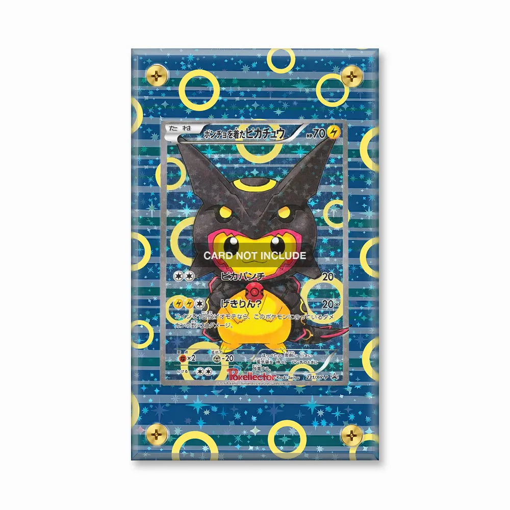 Shiny Rayquaza Pikachu 231 XY-P Promo JP Extended Art Display Cases - Screws Case - Front View