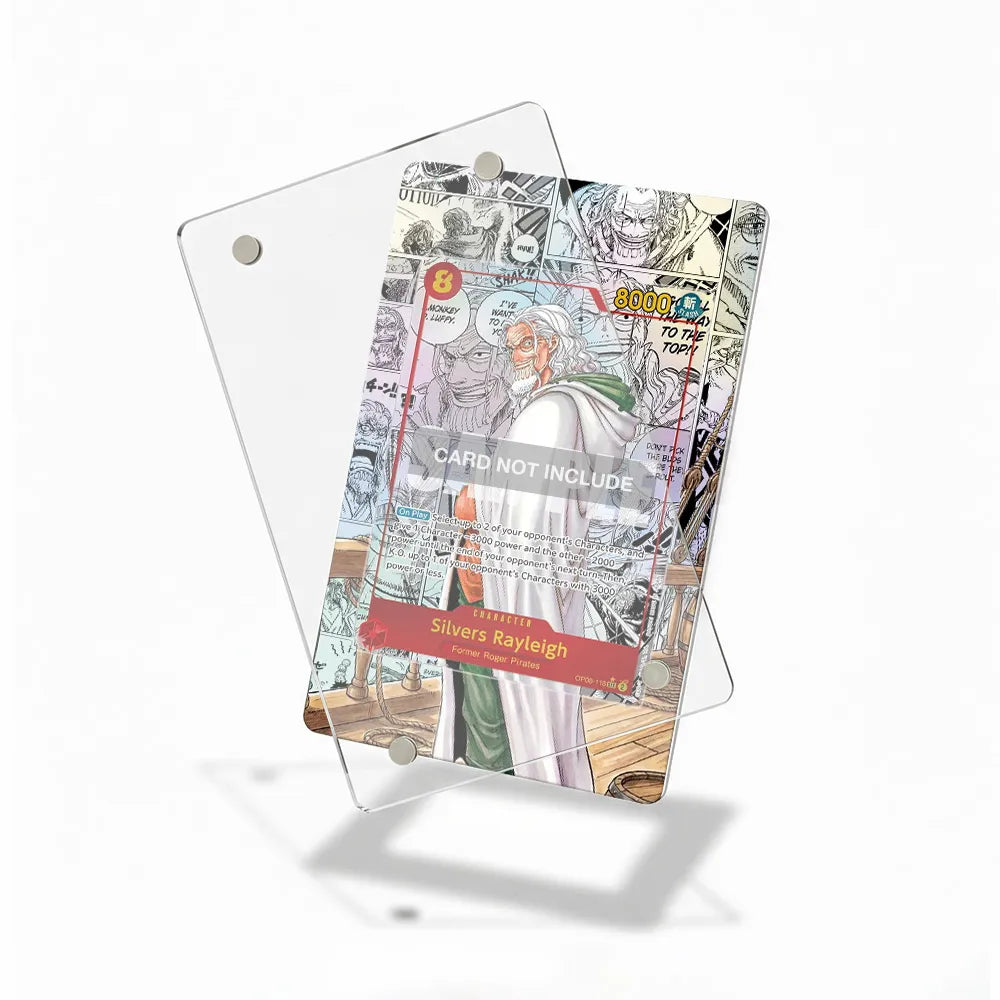 Silvers Rayleigh OP08-118 SEC Manga Two Legends Extended Art Display Cases - Magnetic Case - Detail View