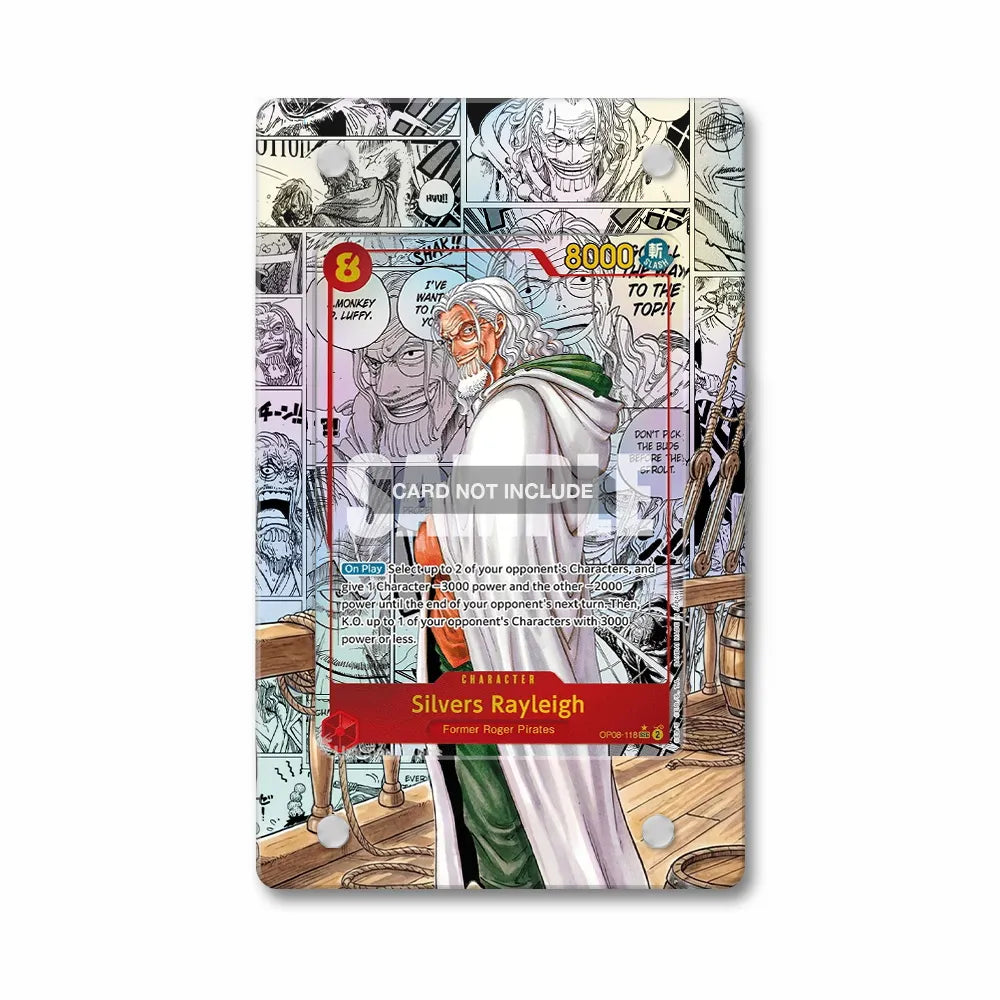 Silvers Rayleigh OP08-118 SEC Manga Two Legends Extended Art Display Cases - PSA Slab Case - Front View